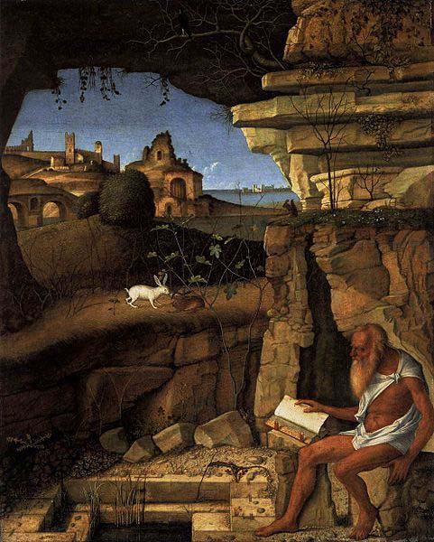 Giovanni Bellini St Jerome Reading in the Countryside